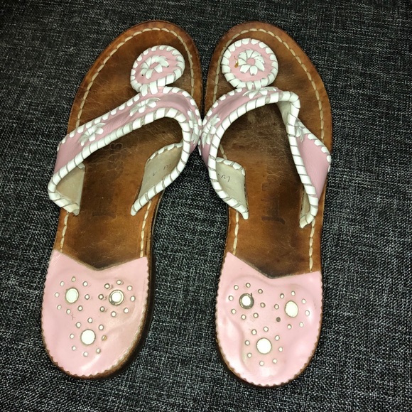 Jack Rogers Classic Flat Leather Sandals 6 - Picture 2 of 5